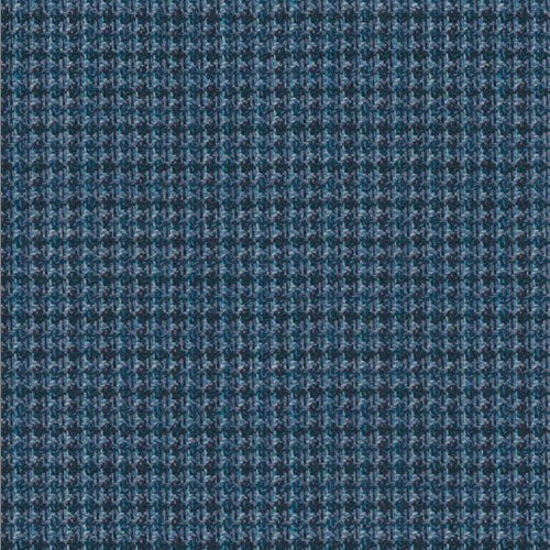 Lanificio di Lusso teal navy mini check fabric swatch
