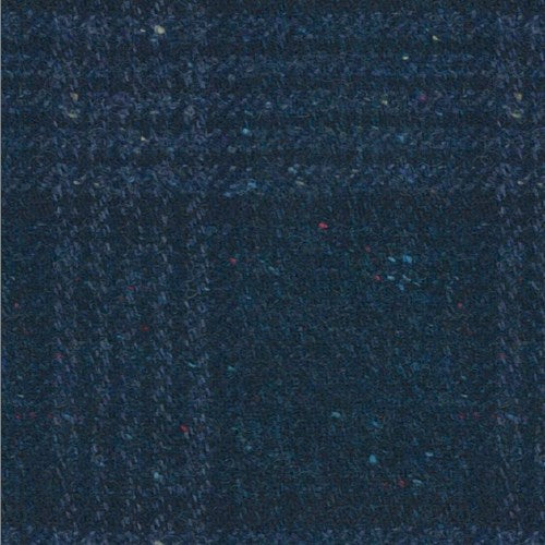 Kensington blue donegal plaid fabric swatch