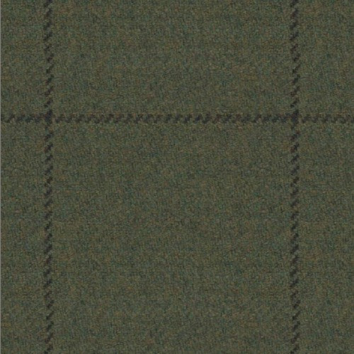 Kensington olive brown windowpane fabric swatch