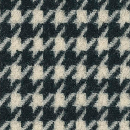 Original Black White Houndstooth Check fabric swatch