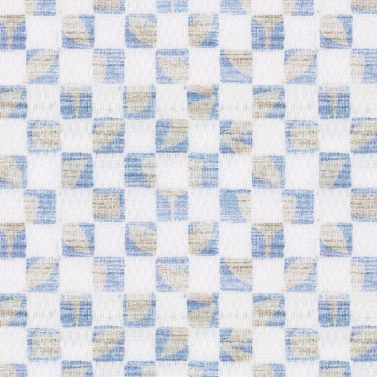 Blue Tan Shades fabric swatch