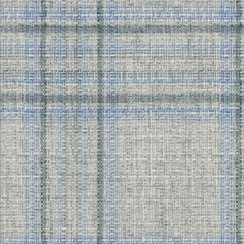 Guabello grey blue plaid fabric swatch