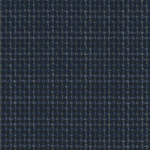 Lanificio di Lusso dark blue basket check fabric swatch