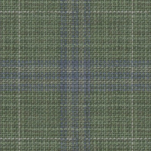 Lanificio di Lusso moss grey window check fabric swatch