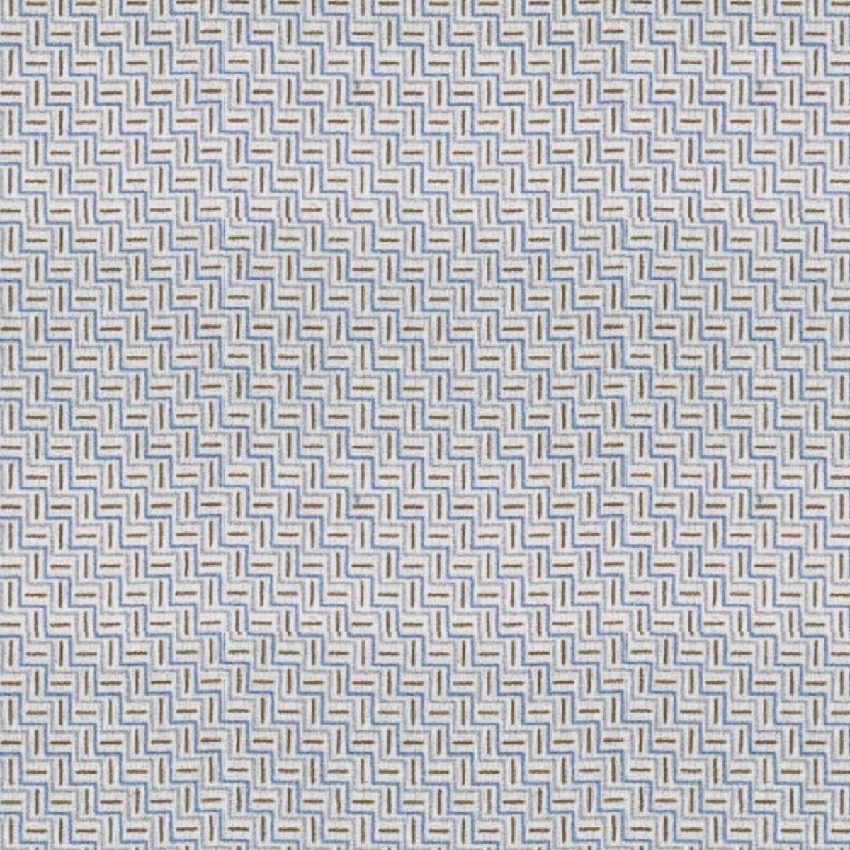 Brown Blue Dash Step fabric swatch