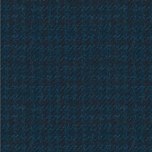 Kensington navy blue check fabric swatch