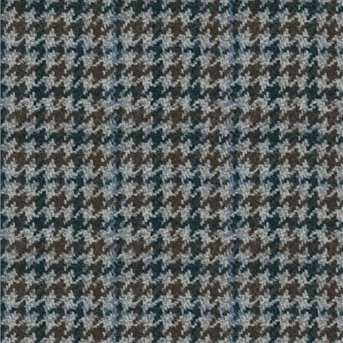 Kensington ivory brown houndstooth fabric swatch