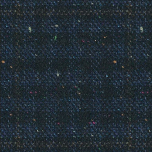Kensington navy donegal window check fabric swatch