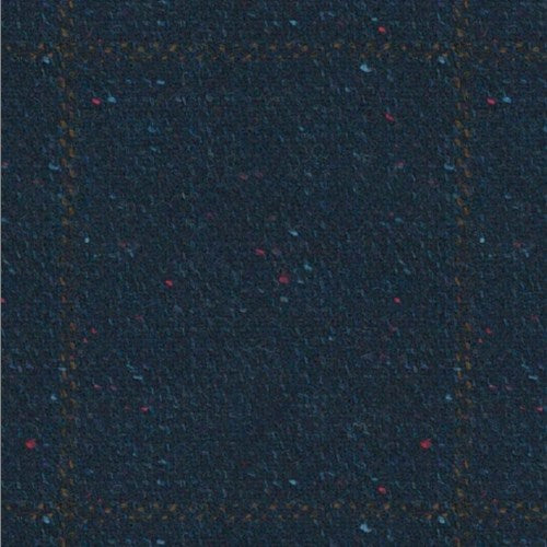 Kensington navy donegal windowpane fabric swatch