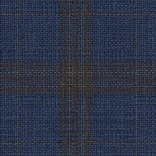 Lanificio di Lusso royal brown window check fabric swatch