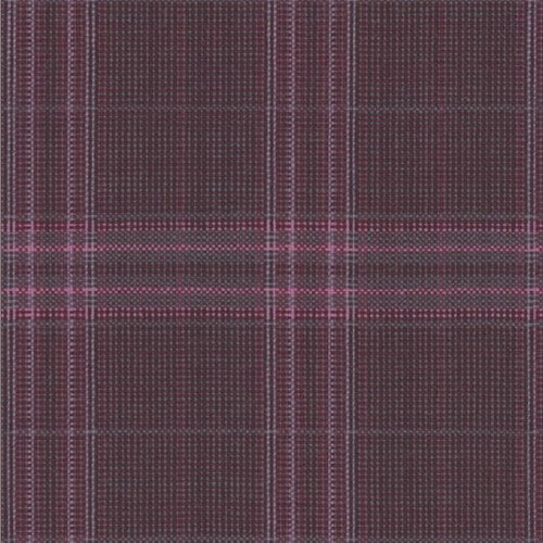 The Challenger — Maroon Pink Windowpane fabric swatch