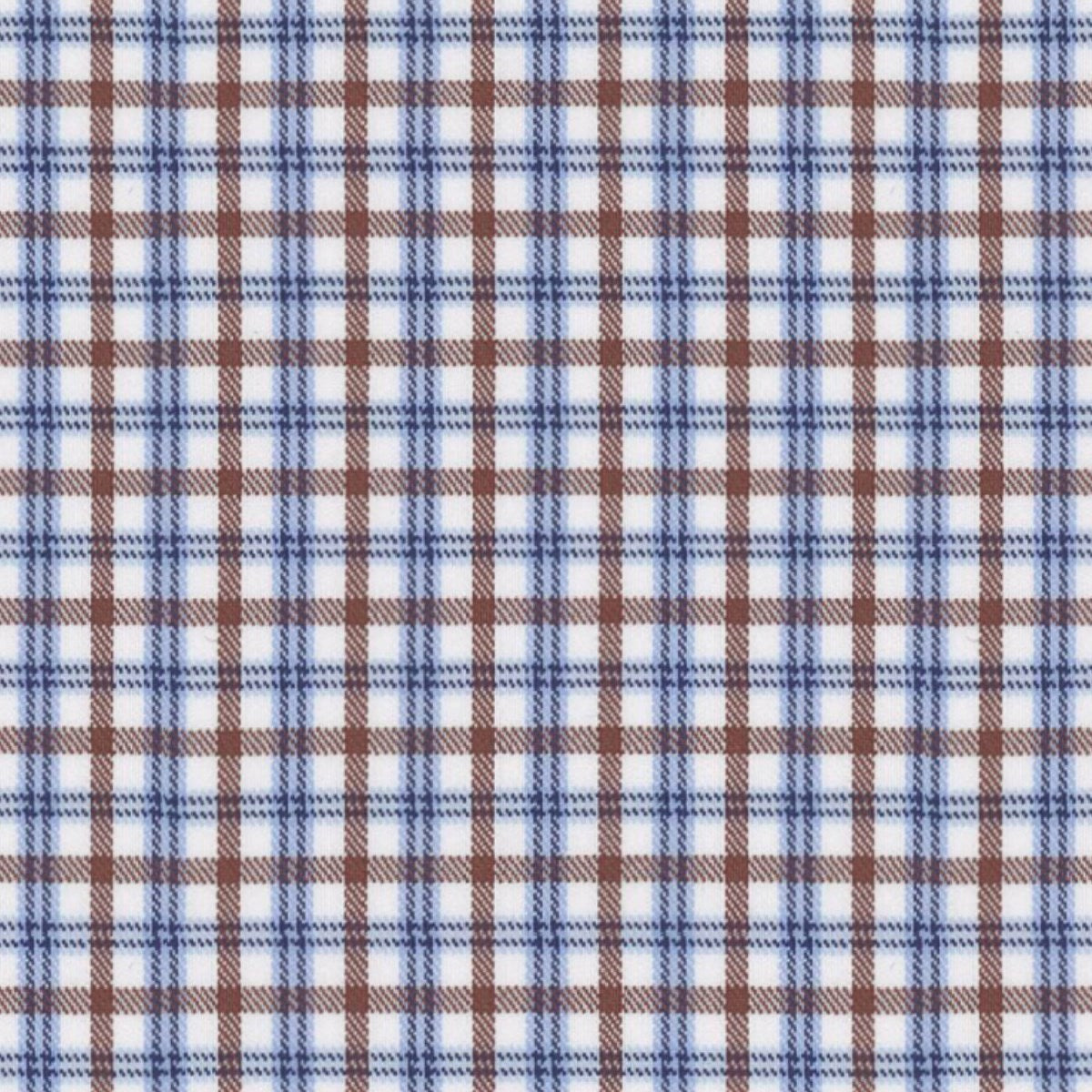 Brown Navy Plaid fabric swatch