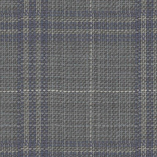 Lanificio di Lusso grey tan window check fabric swatch