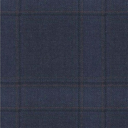 Reda Charcoal Brown Window Border Jacket fabric swatch