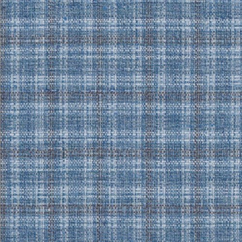 Guabello light blue multi check fabric swatch