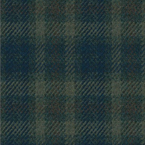 Kensington green navy check fabric swatch