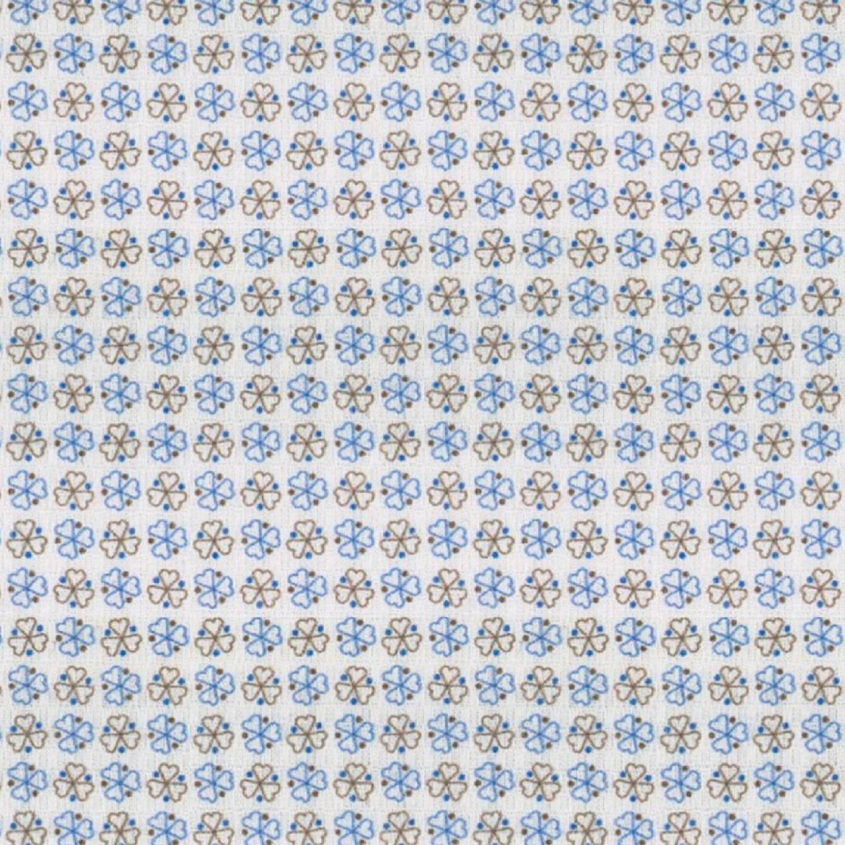 Blue Tan Mini Neat fabric swatch