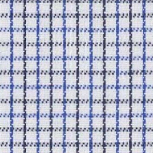 Blue Navy Mini Tattersall fabric swatch