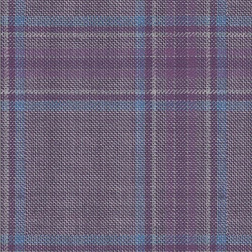 Reda Lavender Light Blue Track Windowpane Jacket fabric swatch