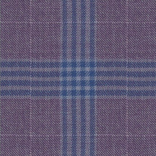 Reda Lavender Blue Track Plaid Jacket fabric swatch