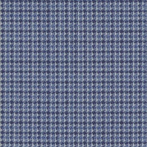 Lanificio di Lusso blue navy mini check fabric swatch