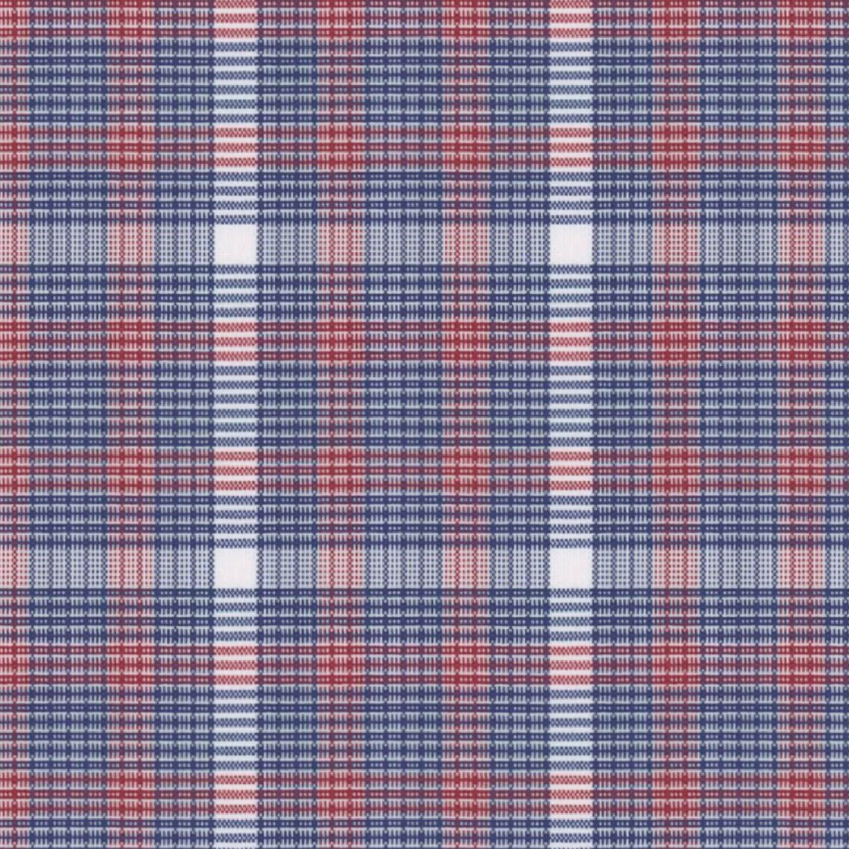 Red Navy Window Check fabric swatch