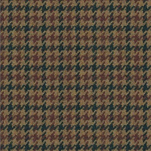 Kensington tan brown houndstooth fabric swatch