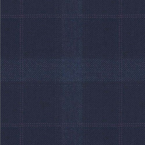 Reda Navy Blue Shadow Plaid Jacket fabric swatch