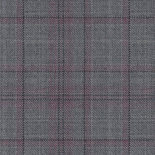 Reda Grey Berry Plaid Jacket fabric swatch