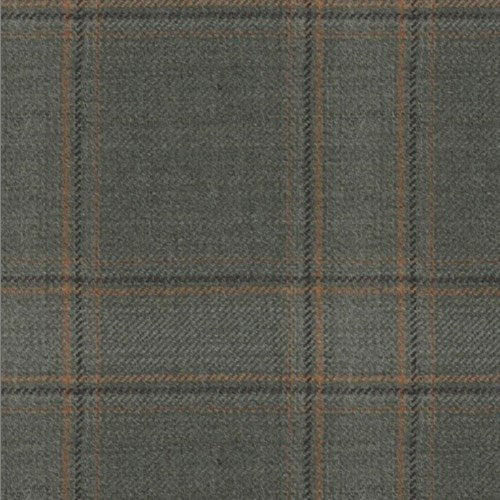 Reda Olive Sienna Window Border Jacket fabric swatch