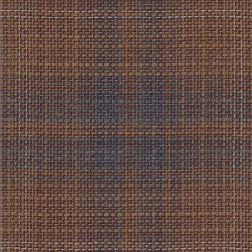 Lanificio di Lusso sienna grey windowpane check fabric swatch