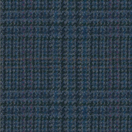 Kensington blue glen plaid fabric swatch