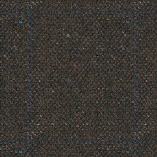 Kensington brown donegal windowpane fabric swatch