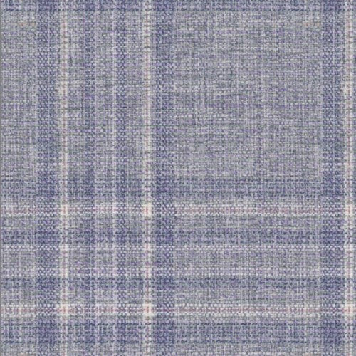 Guabello lavender ivory plaid fabric swatch