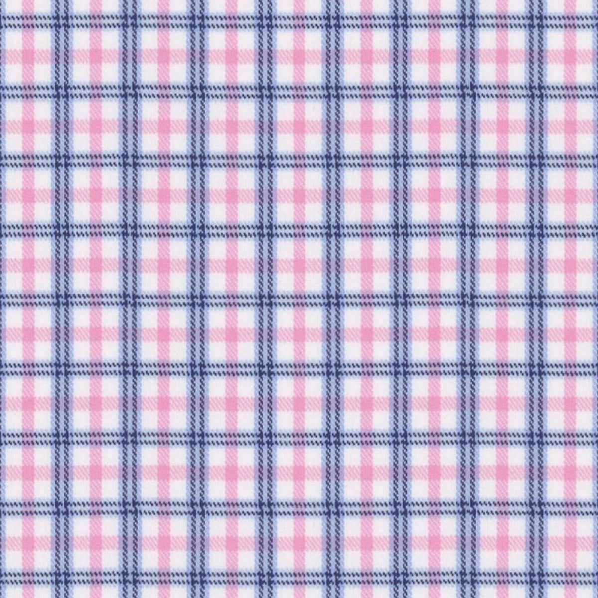 Pink Navy Plaid fabric swatch