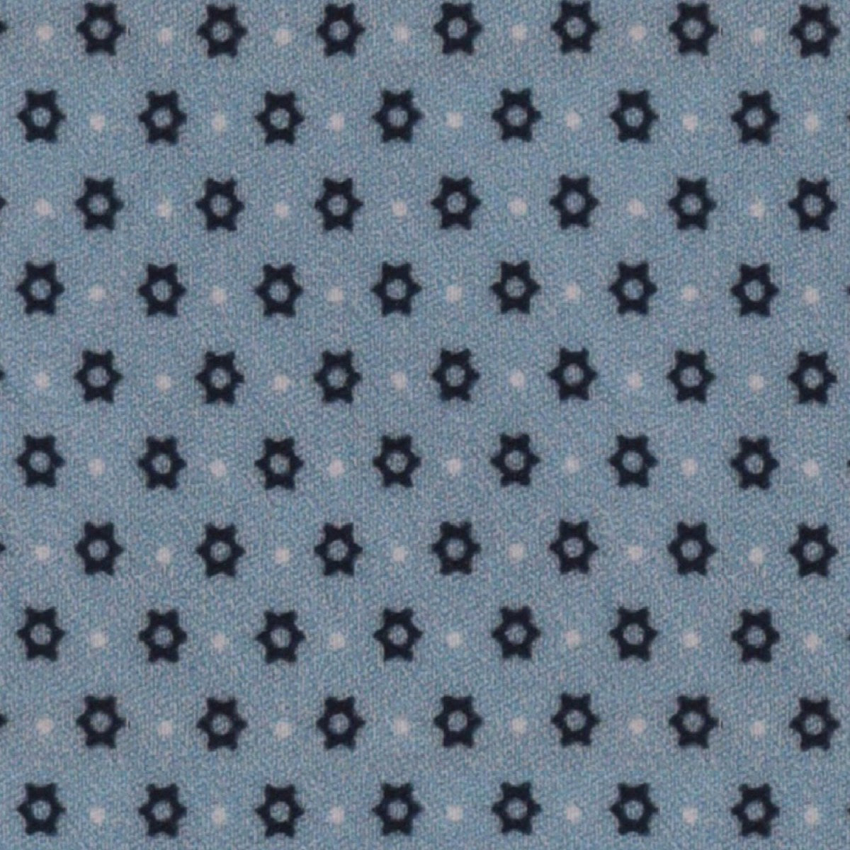 Blue Navy Star Dot fabric swatch