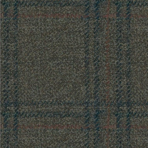 Kensington brown grey check fabric swatch