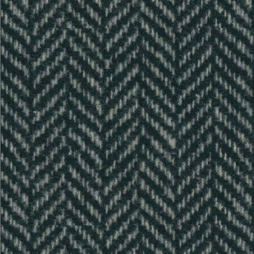 Original Black Herringbone Double face fabric swatch