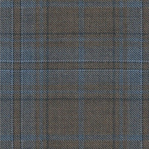 Reda Tan Light Blue Plaid Windowpane Jacket fabric swatch