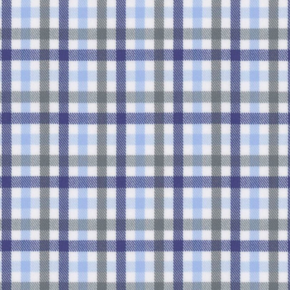 Navy Grey Sport Check fabric swatch
