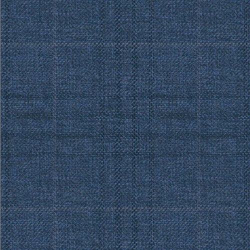 Guabello blue plaid fabric swatch