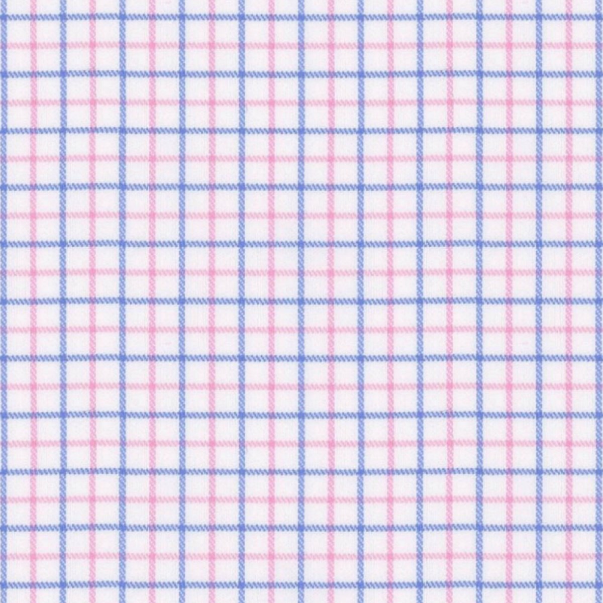 Pink Blue Tattersall fabric swatch