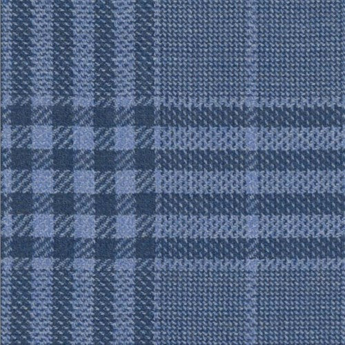 Lanificio di Lusso light blue plaid fabric swatch