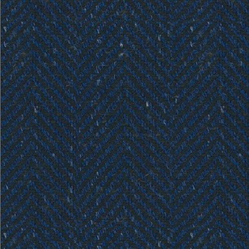 Kensington navy wide herringbone fabric swatch
