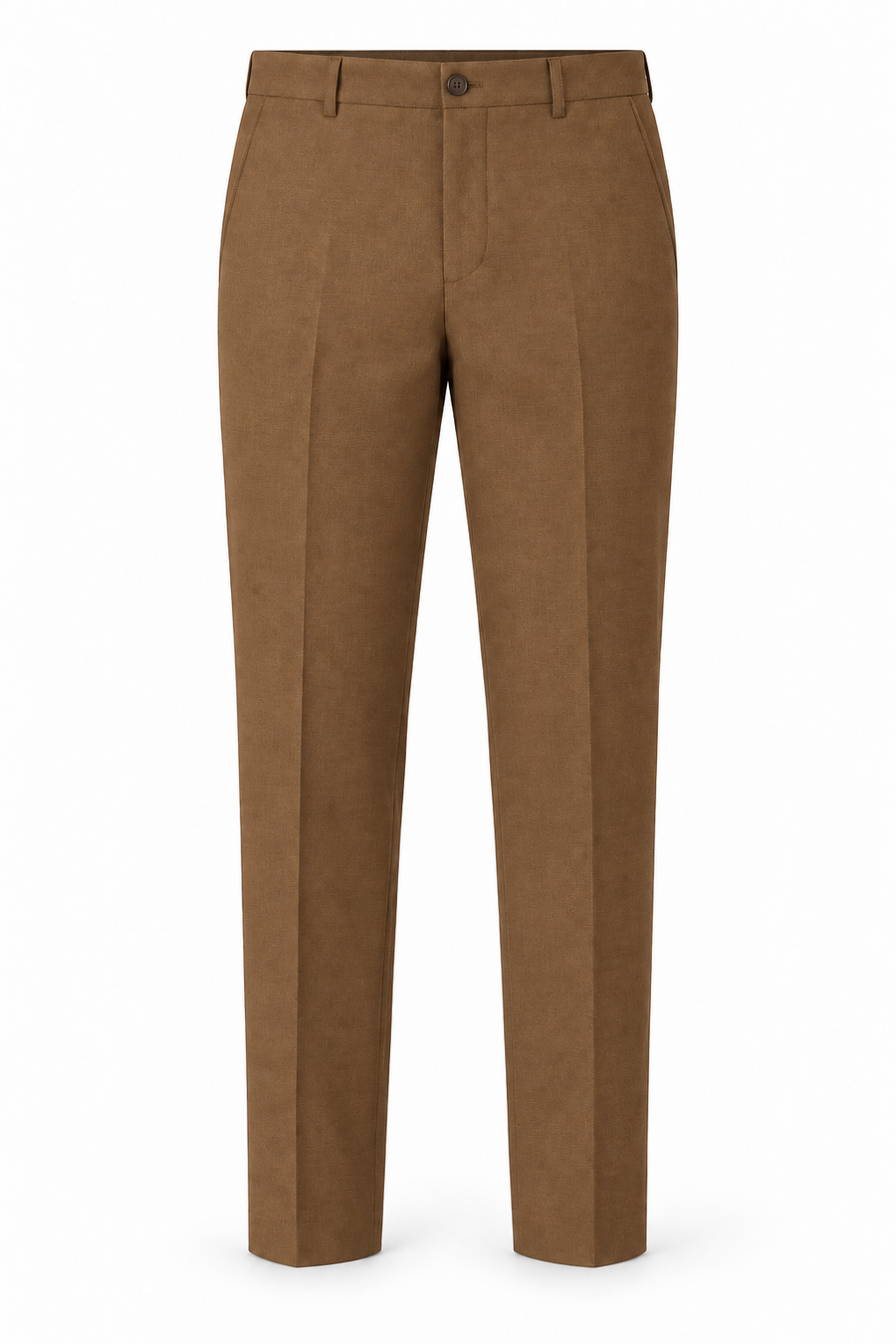 Bamboo Sepia Brown Solid Trousers