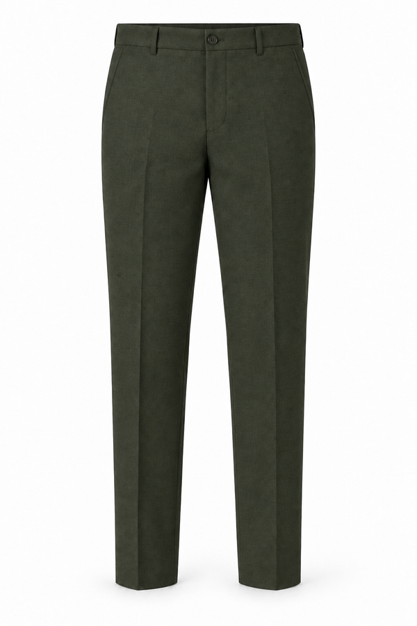 Coordinating trousers for Olive and Rust Plaid Ensemble