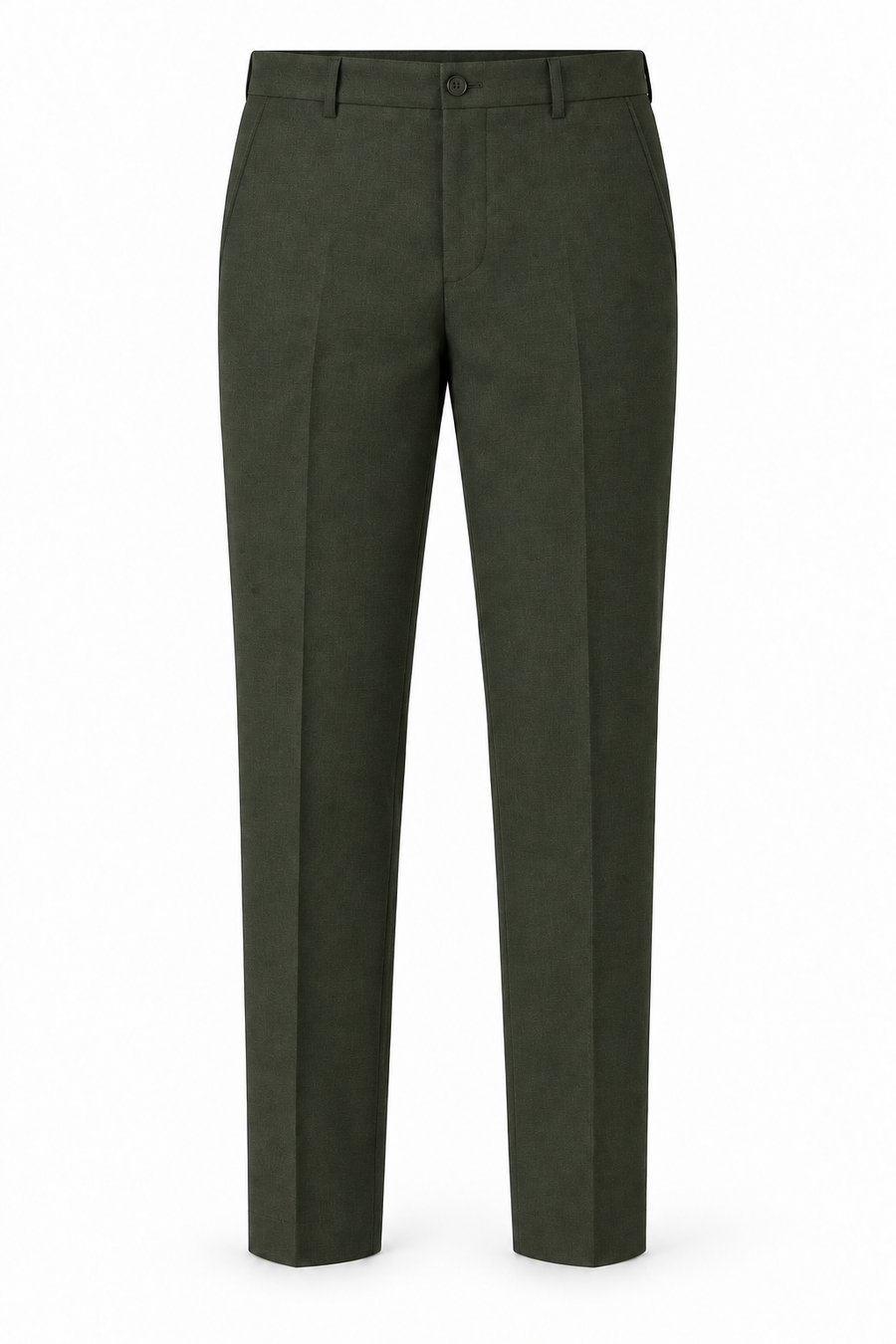 Como Olive Solid Trousers