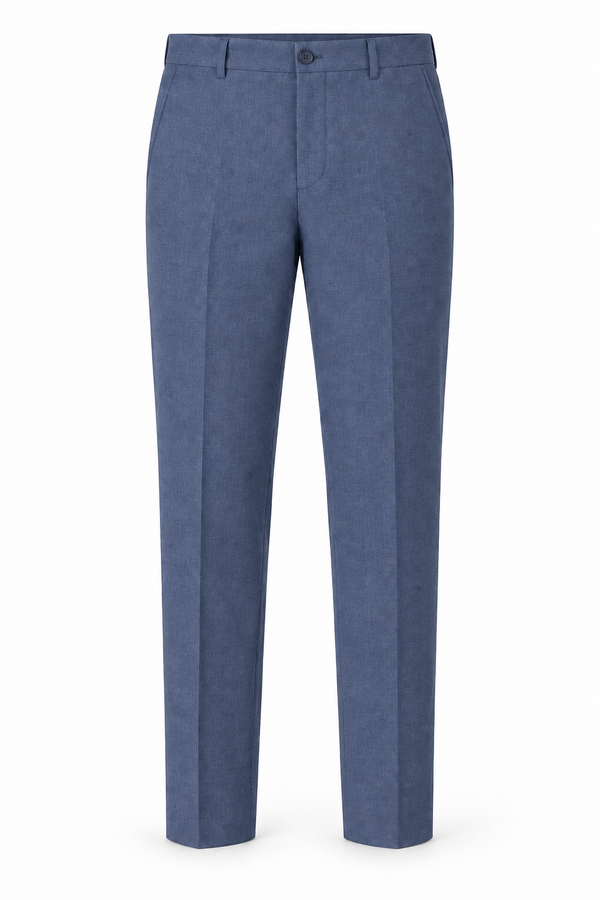 Coordinating trousers for Pale Blue and Grey Plaid Ensemble