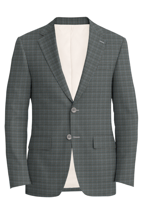 Kensington Ivory Brown Houndstooth Jacket in ivory brown houndstooth fabric