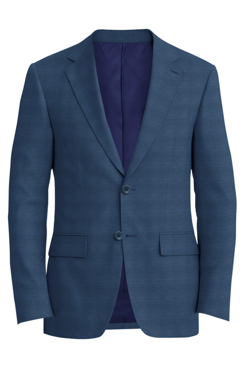 Guabello Blue Plaid Jacket in blue plaid fabric